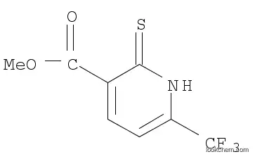 Molecular Structure of 1028343-10-3 (3-Pyridinecarboxylic acid, 1,2-dihydro-2-thioxo-6-(trifluoromethyl)-, methyl ester)